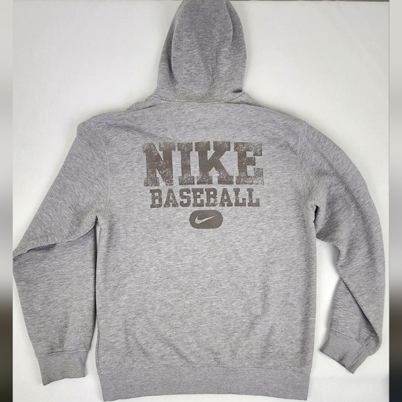 Nike Baseball Zip Up Grey Athletic Hoodie - Picture 4 of 6